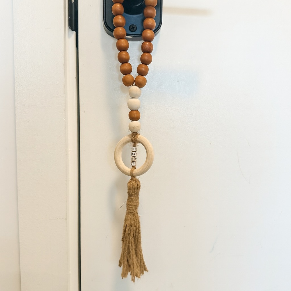 Wooden Bead Tassel Decor